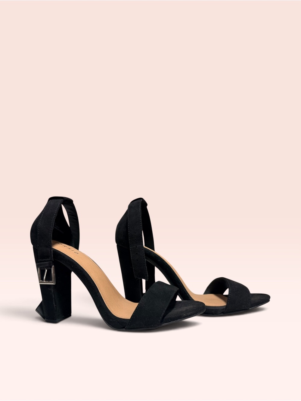 torrid Black Suede Block Heel Sandals
